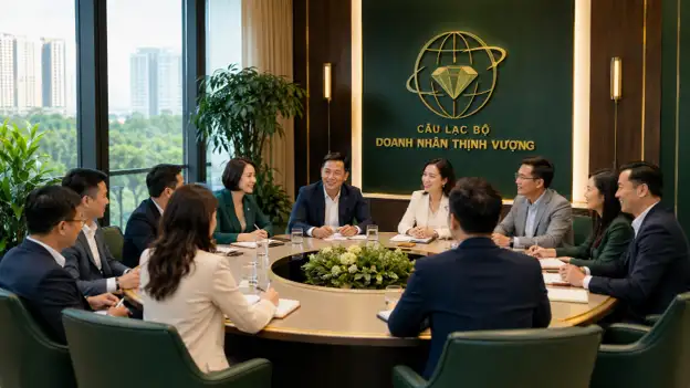 Các hội viên Câu lạc bộ Doanh Nhân Thịnh Vượng cùng trao đổi và đóng góp phản hồi xây dựng.